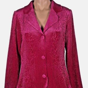 Chico's Pink Blazer with Textured Fabric and Tailored Fit